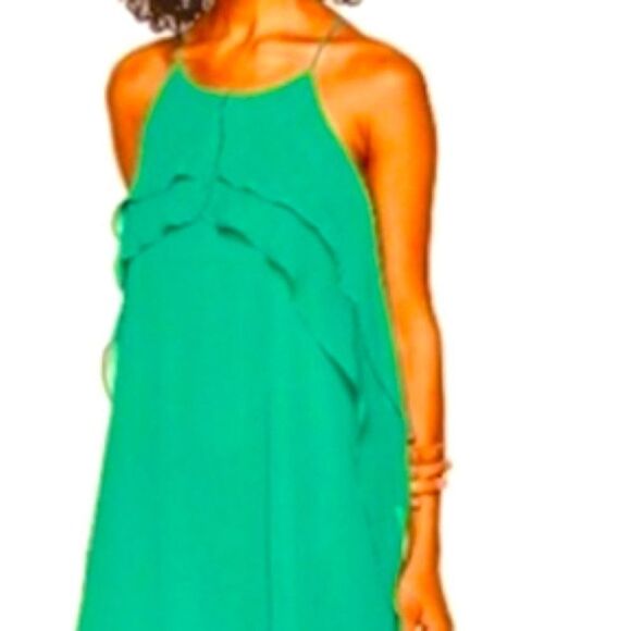 BCBGMAXAZRIA JADE LAYERED CAMI RUFFLED TOP DRESS L NWT - Picture 14 of 16